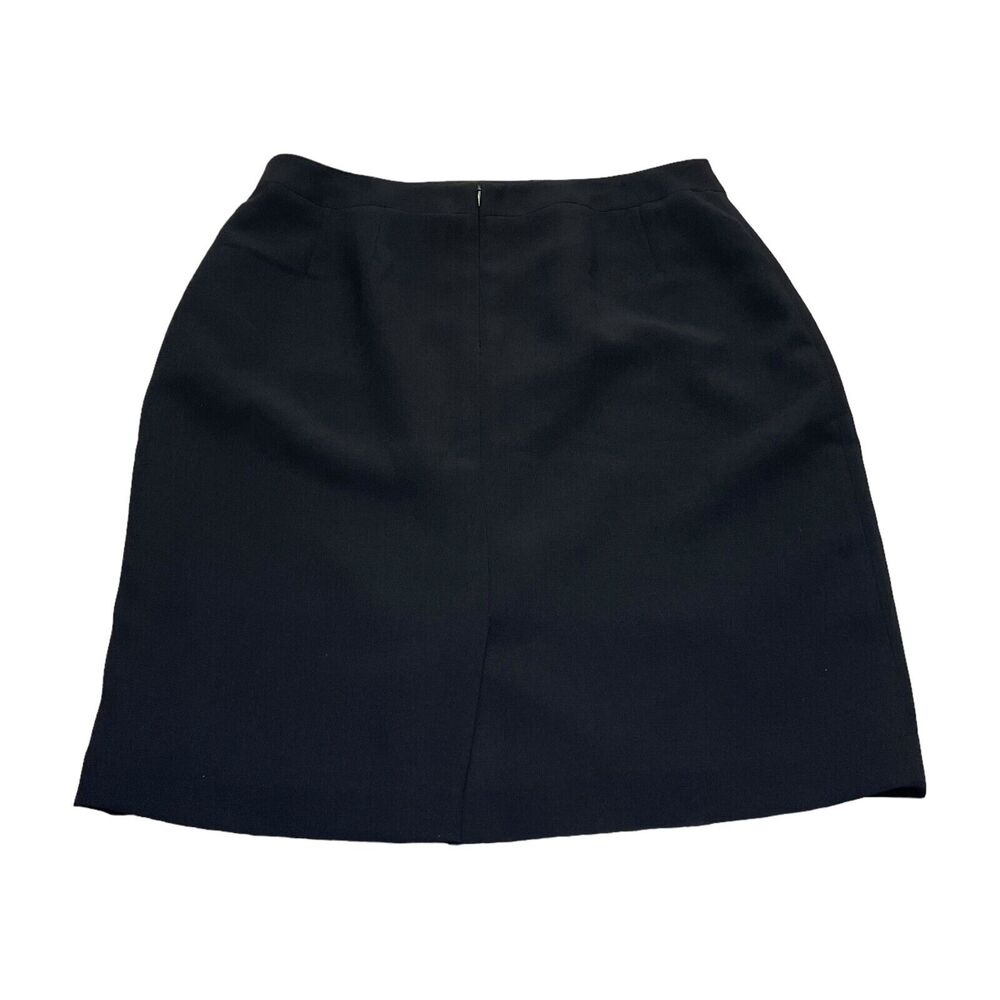 John Meyer A-Line Skirt Women's 14 Black 100% Polyester Lined Back Zip Classic - Picture 6 of 7